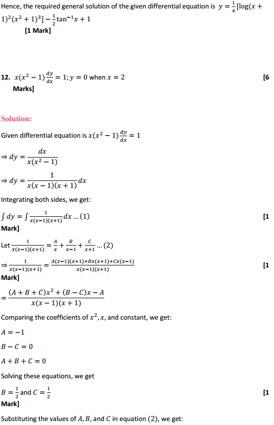 HBSE 12th Class Maths Solutions Chapter 9 Differential Equations Ex 9.4 12