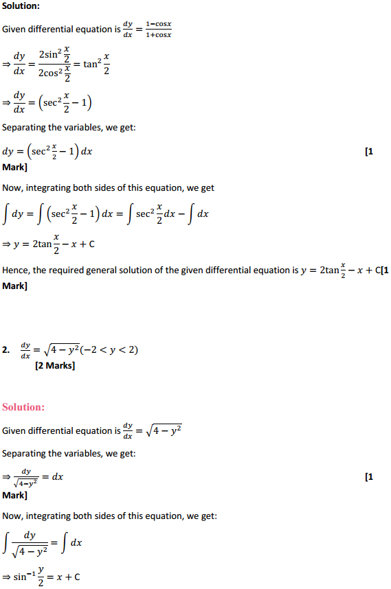 HBSE 12th Class Maths Solutions Chapter 9 Differential Equations Ex 9.4 2