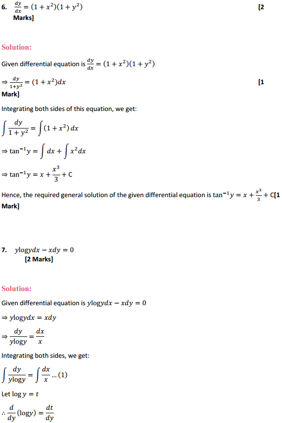 HBSE 12th Class Maths Solutions Chapter 9 Differential Equations Ex 9.4 6