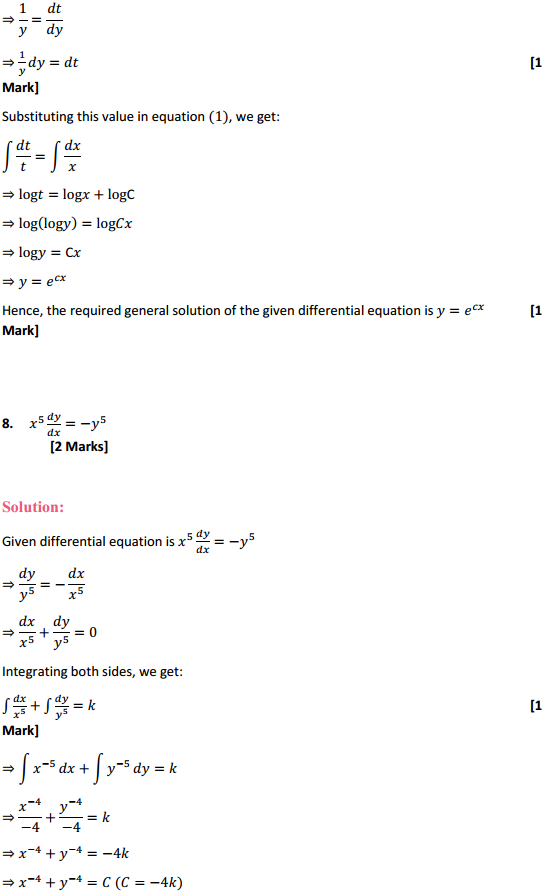 HBSE 12th Class Maths Solutions Chapter 9 Differential Equations Ex 9.4 7