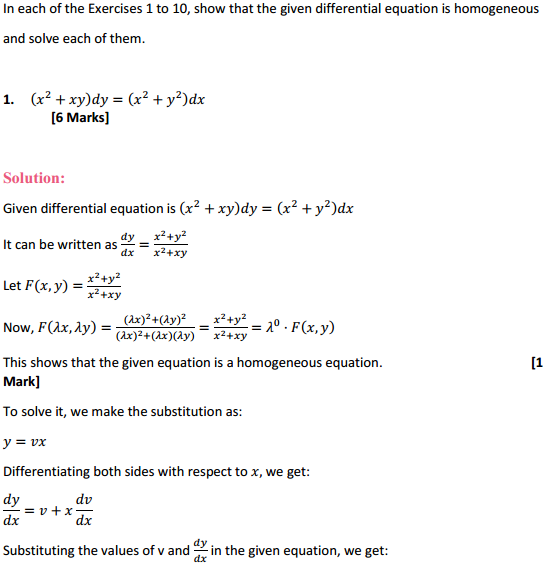 HBSE 12th Class Maths Solutions Chapter 9 Differential Equations Ex 9.5 1