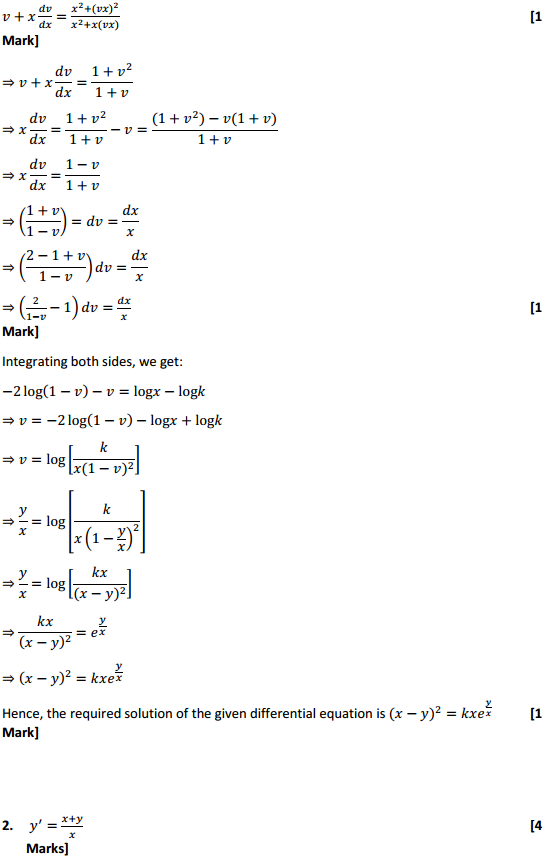 HBSE 12th Class Maths Solutions Chapter 9 Differential Equations Ex 9.5 2