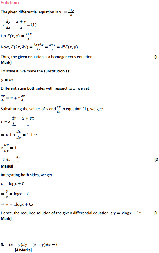 HBSE 12th Class Maths Solutions Chapter 9 Differential Equations Ex 9.5 3