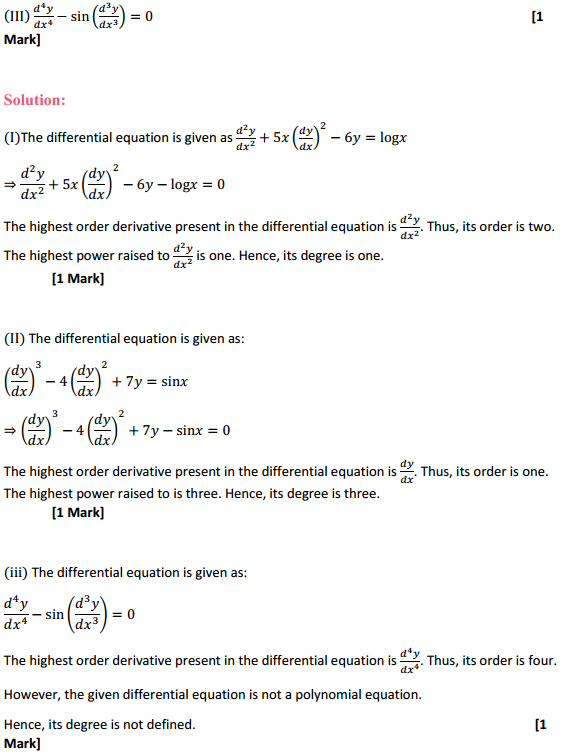 HBSE 12th Class Maths Solutions Chapter 9 Differential Equations Miscellaneous Exercise 2