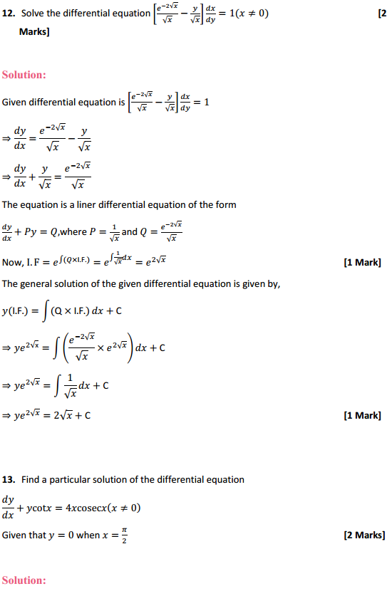HBSE 12th Class Maths Solutions Chapter 9 Differential Equations Miscellaneous Exercise 25