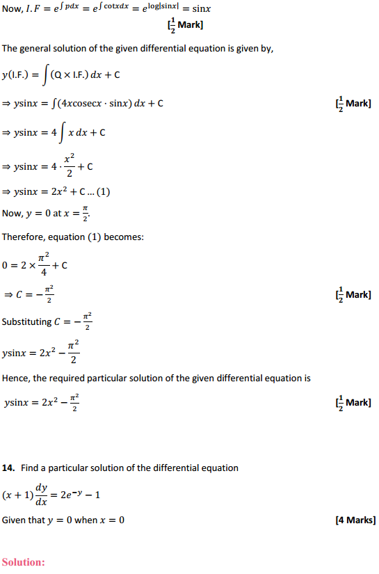 HBSE 12th Class Maths Solutions Chapter 9 Differential Equations Miscellaneous Exercise 27