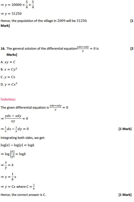 HBSE 12th Class Maths Solutions Chapter 9 Differential Equations Miscellaneous Exercise 32