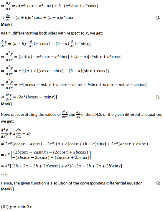 HBSE 12th Class Maths Solutions Chapter 9 Differential Equations Miscellaneous Exercise 6