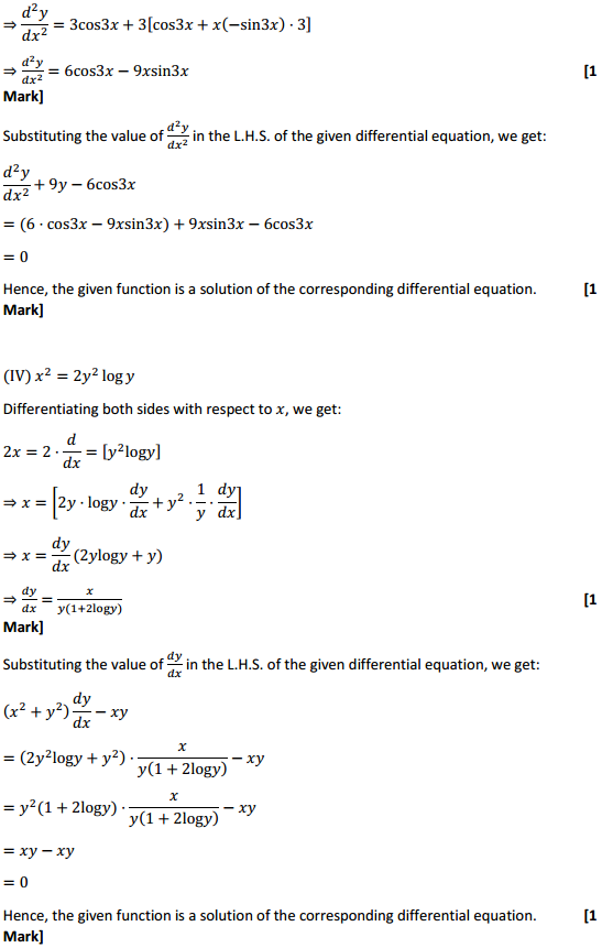 HBSE 12th Class Maths Solutions Chapter 9 Differential Equations Miscellaneous Exercise 8