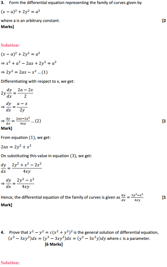 HBSE 12th Class Maths Solutions Chapter 9 Differential Equations Miscellaneous Exercise 9
