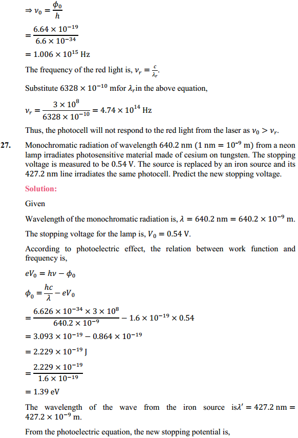 HBSE 12th Class Physics Solutions Chapter 11 Dual Nature of Radiation and Matter 25