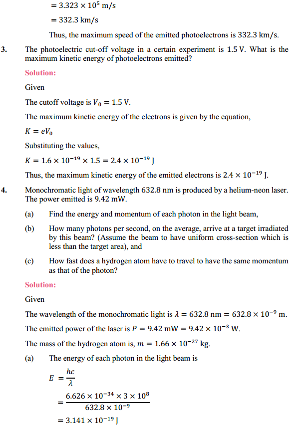 HBSE 12th Class Physics Solutions Chapter 11 Dual Nature of Radiation and Matter 3