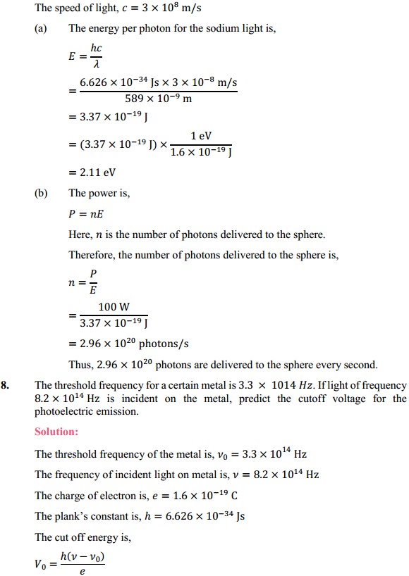 HBSE 12th Class Physics Solutions Chapter 11 Dual Nature of Radiation and Matter 6