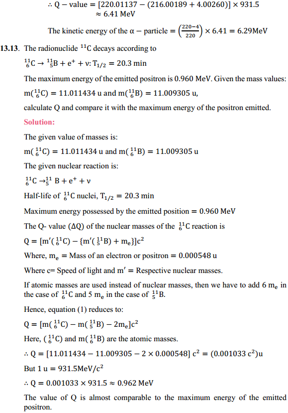 HBSE 12th Class Physics Solutions Chapter 13 Nuclei 11