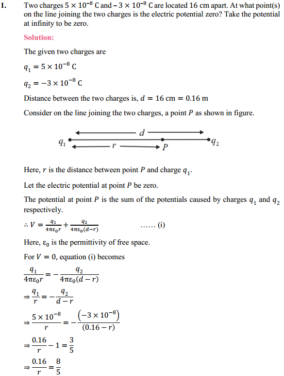 HBSE 12th Class Physics Solutions Chapter 2 Electrostatic Potential and Capacitance 1