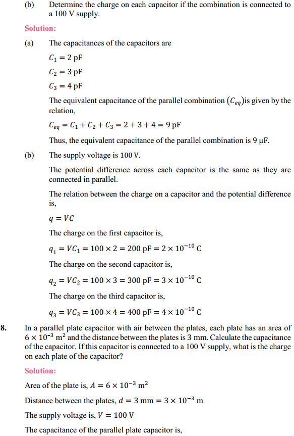 HBSE 12th Class Physics Solutions Chapter 2 Electrostatic Potential and Capacitance 6