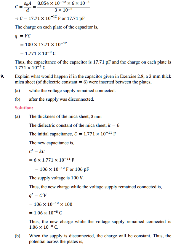 HBSE 12th Class Physics Solutions Chapter 2 Electrostatic Potential and Capacitance 7