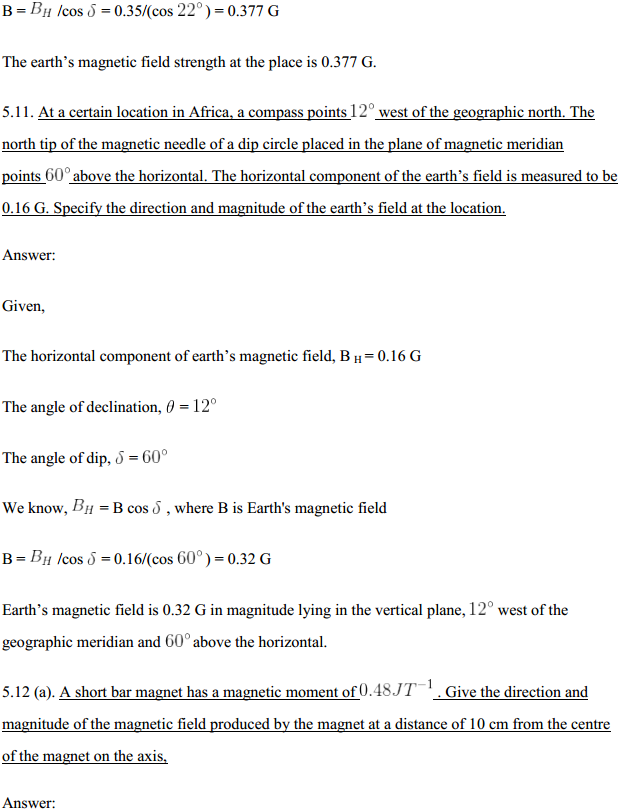 HBSE 12th Class Physics Solutions Chapter 5 Magnetism and Matter 14