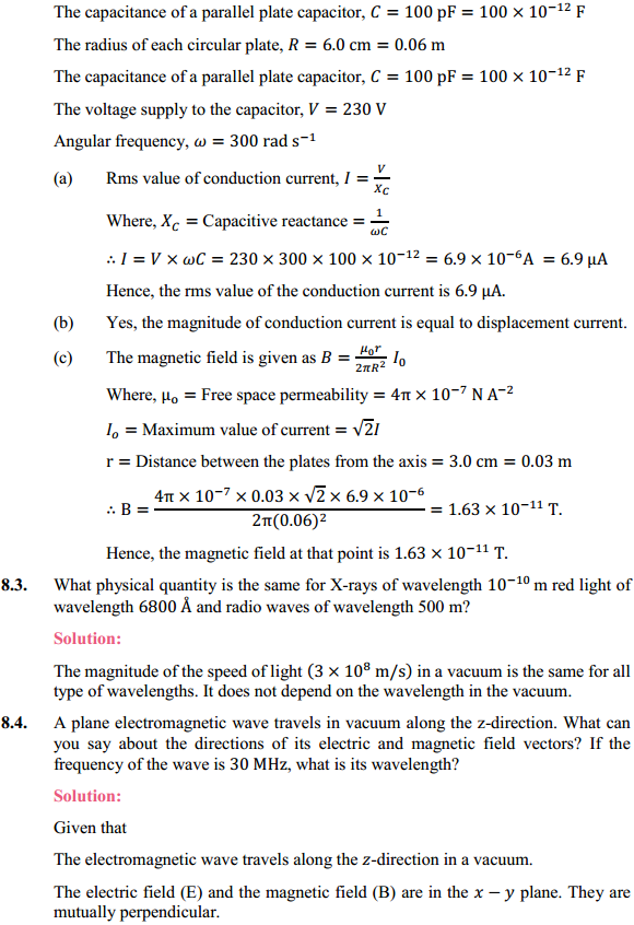 HBSE 12th Class Physics Solutions Chapter 8 Electromagnetic Waves 3