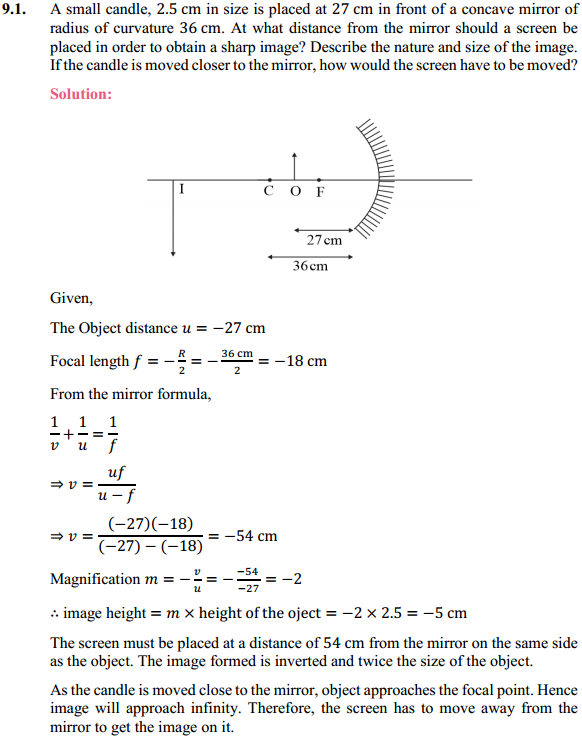 HBSE 12th Class Physics Solutions Chapter 9 Ray Optics and Optical Instruments 1