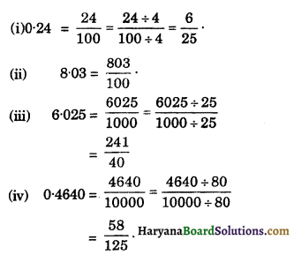 HBSE 9th Class Maths Important Questions Chapter 1 Number Systems - 1