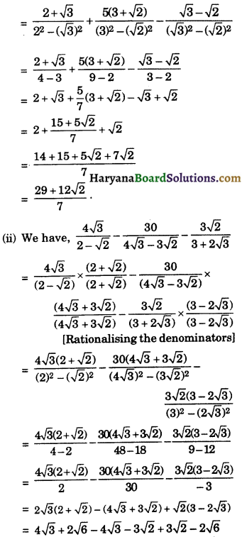 HBSE 9th Class Maths Important Questions Chapter 1 Number Systems - 24