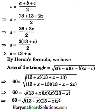 HBSE 9th Class Maths Important Questions Chapter 12 Heron’s Formula 16