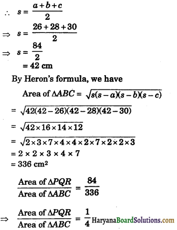 HBSE 9th Class Maths Important Questions Chapter 12 Heron’s Formula 30