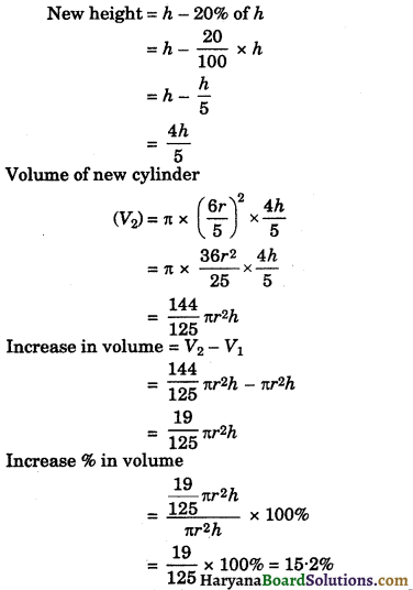 HBSE 9th Class Maths Important Questions Chapter 13 Surface Areas and Volumes 19