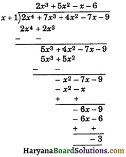HBSE 9th Class Maths Important Questions Chapter 2 Polynomials - 1