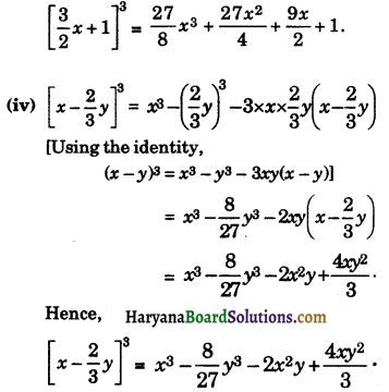 HBSE 9th Class Maths Solutions Chapter 2 Polynomials Ex 2.5 - 3
