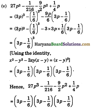 HBSE 9th Class Maths Solutions Chapter 2 Polynomials Ex 2.5 - 4