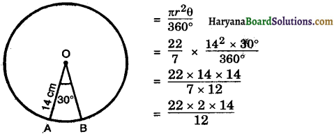 Haryana Board 10th Class Maths Solutions Chapter 12 Areas Related to Circles Ex 12.2 1
