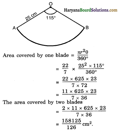 Haryana Board 10th Class Maths Solutions Chapter 12 Areas Related to Circles Ex 12.2 10