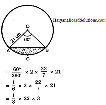 Haryana Board 10th Class Maths Solutions Chapter 12 Areas Related to Circles Ex 12.2 3