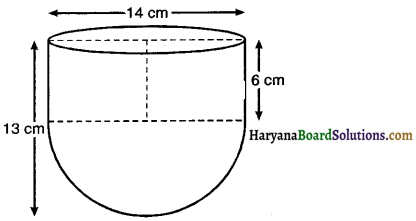 Haryana Board 10th Class Maths Solutions Chapter 13 Surface Areas and Volumes Ex 13.1 2