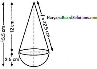 Haryana Board 10th Class Maths Solutions Chapter 13 Surface Areas and Volumes Ex 13.1 3