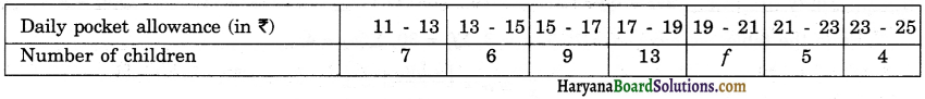 Haryana Board 10th Class Maths Solutions Chapter 14 Statistics Ex 14.1 5