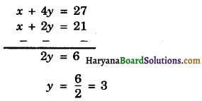 Haryana Board 10th Class Maths Solutions Chapter 3 Pair of Linear Equations in Two Variables Ex 3.4 9