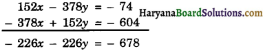 Haryana Board 10th Class Maths Solutions Chapter 3 Pair of Linear Equations in Two Variables Ex 3.7 13