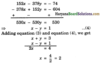 Haryana Board 10th Class Maths Solutions Chapter 3 Pair of Linear Equations in Two Variables Ex 3.7 14
