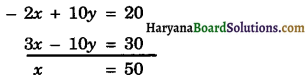 Haryana Board 10th Class Maths Solutions Chapter 3 Pair of Linear Equations in Two Variables Ex 3.7 4