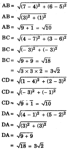 Haryana Board 10th Class Maths Solutions Chapter 7 Coordinate Geometry Ex 7.1 10