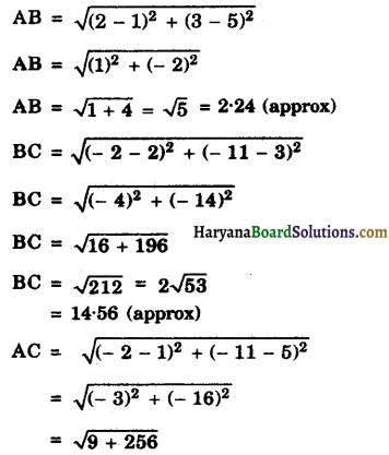 Haryana Board 10th Class Maths Solutions Chapter 7 Coordinate Geometry Ex 7.1 2