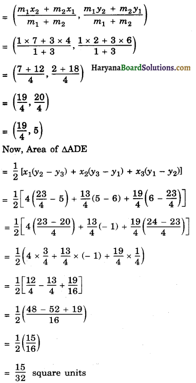 Haryana Board 10th Class Maths Solutions Chapter 7 Coordinate Geometry Ex 7.4 7