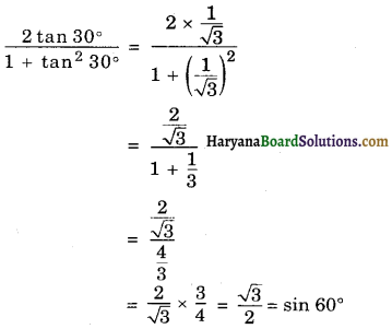 Haryana Board 10th Class Maths Solutions Chapter 8 Introduction to Trigonometry Ex 8.2 4