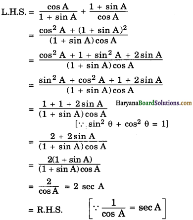 Haryana Board 10th Class Maths Solutions Chapter 8 Introduction to Trigonometry Ex 8.4 6