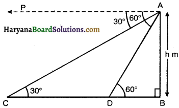 Haryana Board 10th Class Maths Solutions Chapter 9 Some Applications of Trigonometry Ex 9.1 15