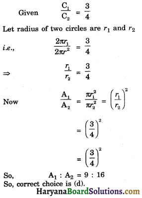 HBSE 10th Class Maths Important Questions Chapter 12 Areas related to Circles - 20