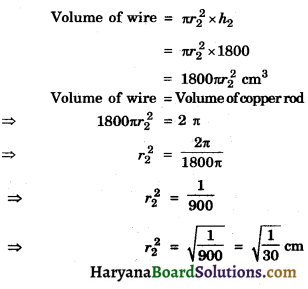 HBSE 10th Class Maths Important Questions Chapter 13 Surface Areas and Volumes - 1